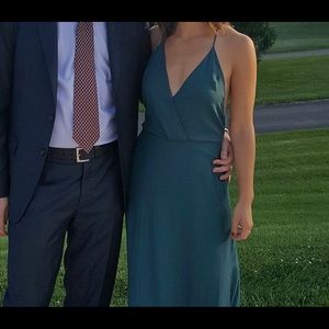 Lush surplice chiffon maxi